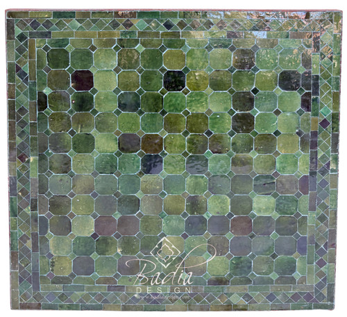 30 Inch Square Multi-Shade Green Tile Table Top - MT862 30 Inch Square Multi-Shade Green Tile Table Top - MT862