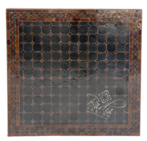 30 Inch Square Multi-Shade Brown Tile Table Top - MT863 30 Inch Square Multi-Shade Brown Tile Table Top - MT863