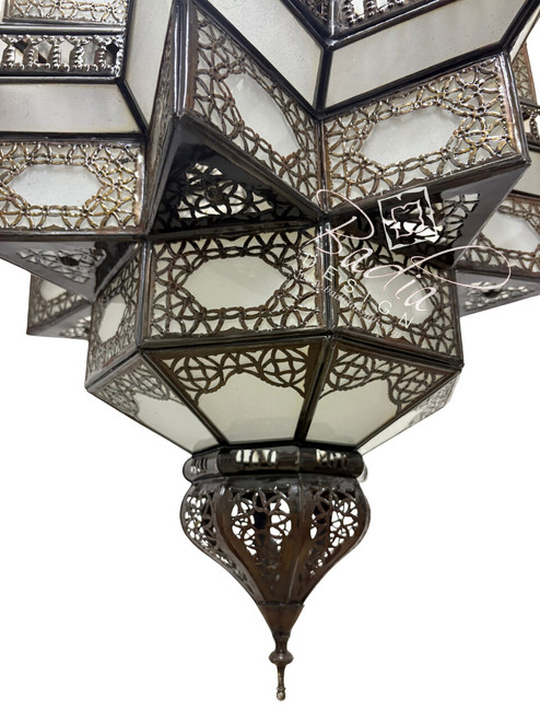 Large Lantern with White Glass - LIG549 Large Lantern with White Glass - LIG549