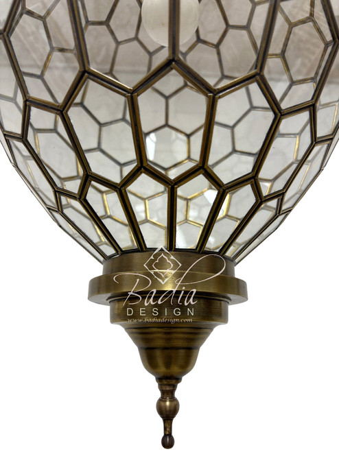 Brass Frame Clear Glass Hanging Light Fixture - LIG551 Brass Frame Clear Glass Hanging Light Fixture - LIG551
