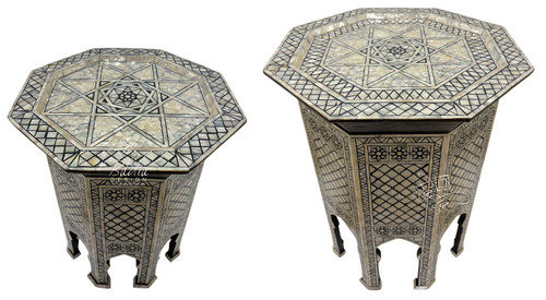 Moroccan Mother of Pearl Side Tables - MOP-ST175 Moroccan Mother of Pearl Side Tables - MOP-ST175