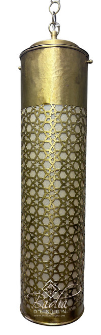 Tall Brass Cylindrical Shaped Light Fixture - LIG563 Tall Brass Cylindrical Shaped Light Fixture - LIG563