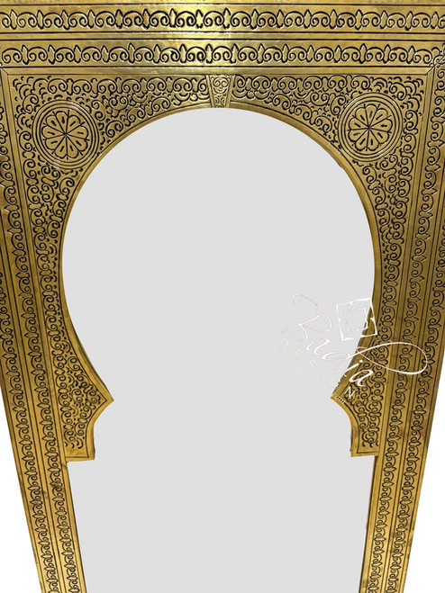 Tall Rectangular Shaped Brass Engraved Mirror - M-EM039 Tall Rectangular Shaped Brass Engraved Mirror - M-EM039
