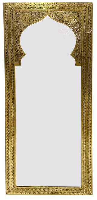 Tall Rectangular Shaped Brass Engraved Mirror - M-EM041 Tall Rectangular Shaped Brass Engraved Mirror - M-EM041