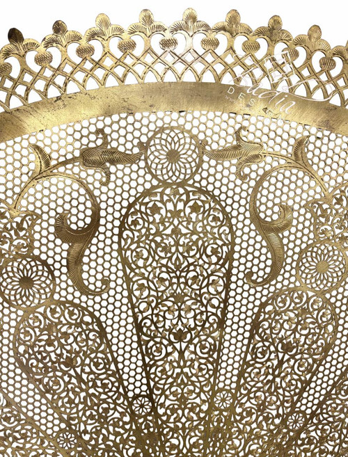 Large Intricately Designed Brass Wall Sconce - WL288 Large Intricately Designed Brass Wall Sconce - WL288