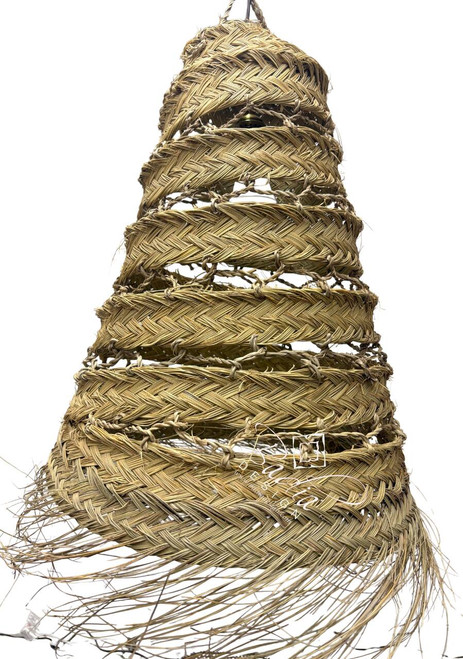 Tall Cone Shaped Raffia Lantern - RAF003 Tall Cone Shaped Raffia Lantern - RAF003