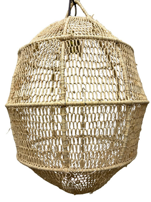 Geometric Dome-Shaped Raffia Lantern - RAF008 Geometric Dome-Shaped Raffia Lantern - RAF008