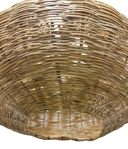 Handwoven Oval Shaped Raffia Lantern - RAF012