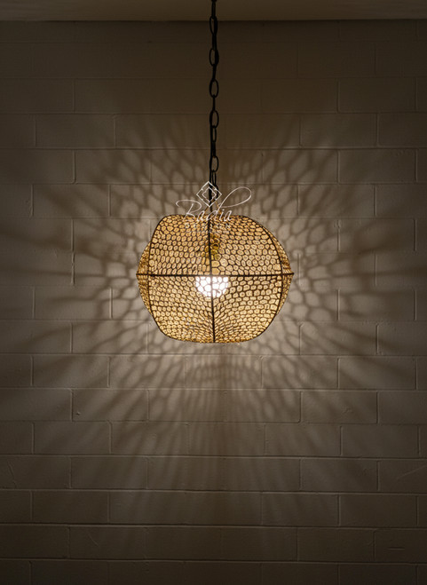 Open Weave Rounded Raffia Lantern - RAF023 Open Weave Rounded Raffia Lantern - RAF023