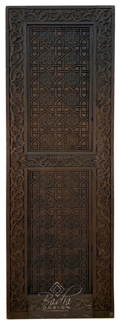 Stained Hand Carved Wooden Door - CWD074
