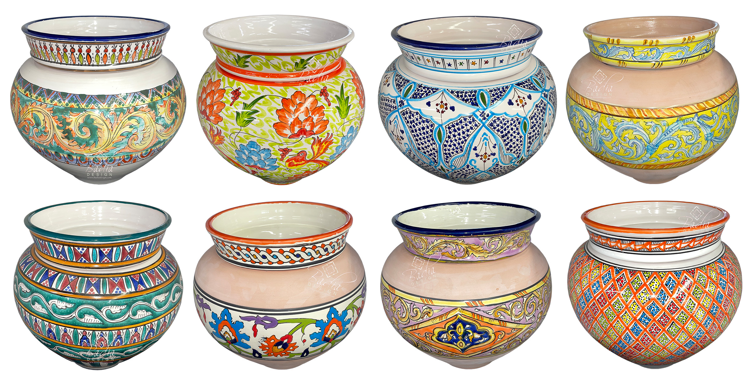 hand painted pottery designs