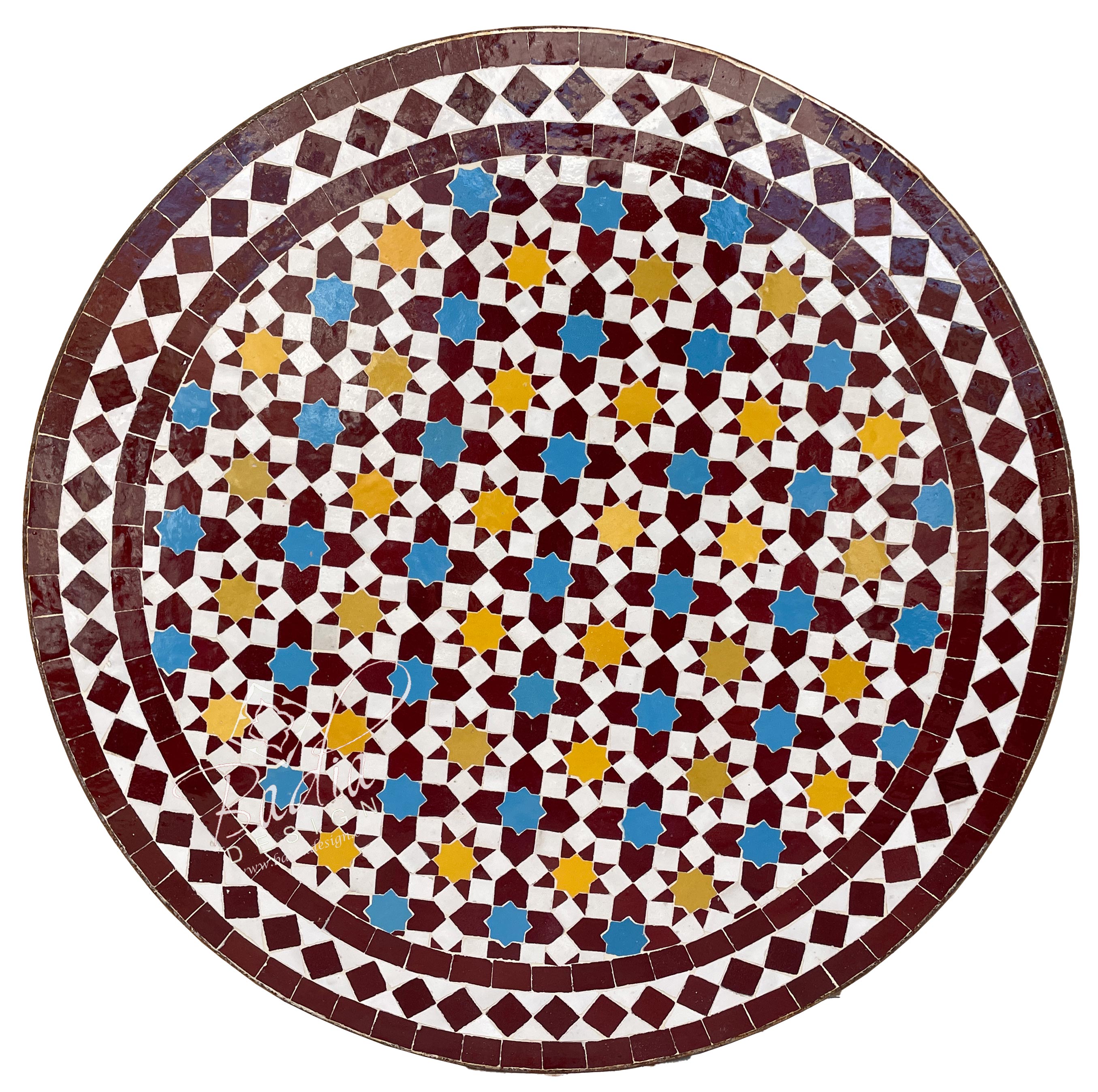 White Marble Inlay Table Top Floral Design - Artefactindia