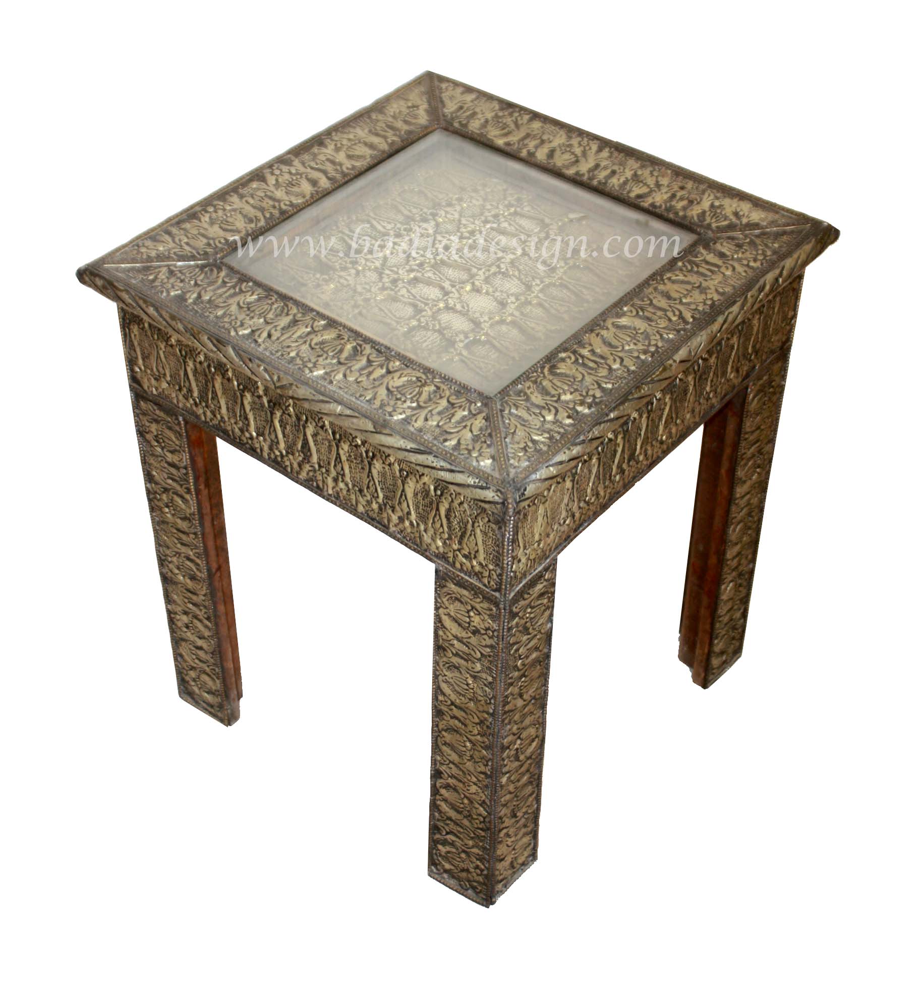 Moroccan Silver Nickel Coffee Table