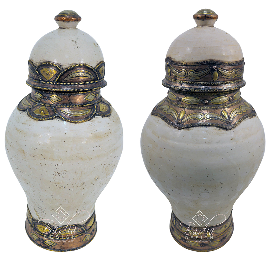 moroccan-white-ceramic-urn-with-bronze-metal-design-va126.jpg