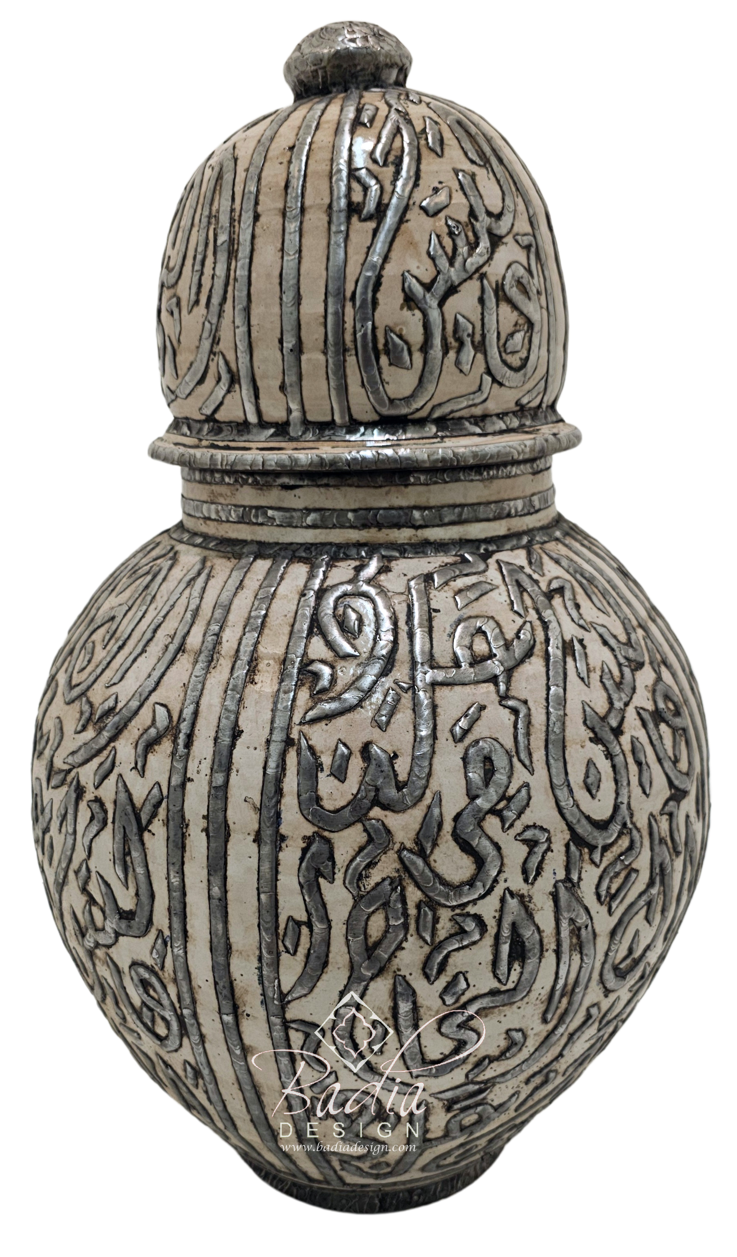 white-moroccan-ceramic-urn-adorned-with-silver-metal-va137-1a.jpg