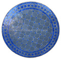 24 Inch Round Moroccan Tile Table - MTR212