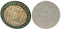 24 Inch Round Moroccan Tile Table - MTR222