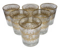 Gold Motif Design Clear Beverage Glasses - DOF34-171