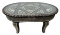 Oval Shaped Metal and Bone Coffee Table - MB-CT019