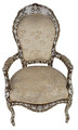 Mother of Pearl Inlaid Chair with Fabric Seat Cover - MOP-CH028