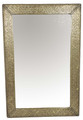 Rectangular Shaped Embossed Brass Mirror - M-EM025