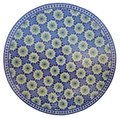 60 Inch Intricately Designed Moroccan Mosaic Tile Table Top - MTR480