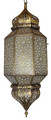 Hanging Brass Lantern with White Glass - LIG445