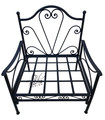 Wide Handmade Wrought Iron Chair - IC037