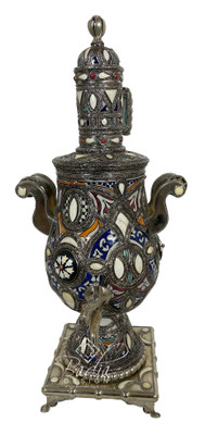 Decorative Metal and Ceramic Teapot - CER012