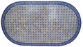 Moroccan 63" x 36" Blue Oval Shaped Tile Table Top - MT792