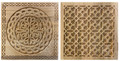 Square Hand Carved Wooden Panel - WP215