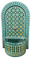 Green and Yellow Moroccan Mosaic Tile Water Fountain - MF785