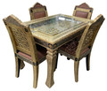 Brass Dining Room Table with Four Chairs - BR-ST018