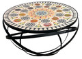 Round Multi-Color Coffee Table Made of Resin - MOP-ST137