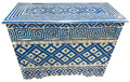 Blue Mother of Pearl Inlay Dresser with 5 Drawers - MOP-DR083