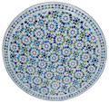 39 Inch Round Moroccan Mosaic Tile Table Top - MTR543