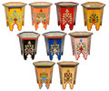 Small Colorful Hand Painted Side Tables - HP343