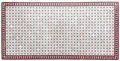 Large 80" x 40" Brick Red and Beige Rectangular Tile Table Top - MT819