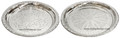 Round Heavy Duty Engraved Silver Trays - HD303