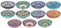 10 Inch Wide Multi-Color Hand Painted Ceramic Bowls - CER-B027