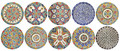 9 Inch Wide Hand Painted Multi-Color Ceramic Plates - CER-P045