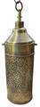 Intricately Designed Cylinder Shaped Brass Lantern  - LIG489