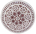 24 Inch Intricately Designed Multi-Color Round Tile Table Top - MTR565