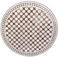 32 Inch Brown and White Tile Table Top - MTR398