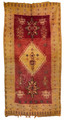 Red Multi-Color Vintage Moroccan Rug - R0299