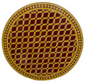 32 Inch Round Yellow Moroccan Tile Table Top - MTR587