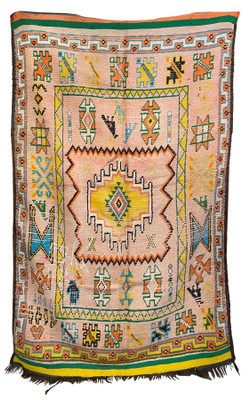 【moroccan rug】184cm×153cm vintage ベルベル人 Moroccan vintage Rug, 6/8 feet Contemporary Berber Rug