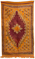 Orange Multi-Color Moroccan Handmade Tribal Area Rug - R0290