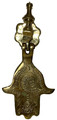 Small Khamsa Hand of Fatima Brass Door Knocker - HD325