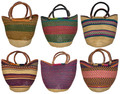 Colorful African Straw Handbags - HB036